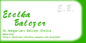 etelka balczer business card